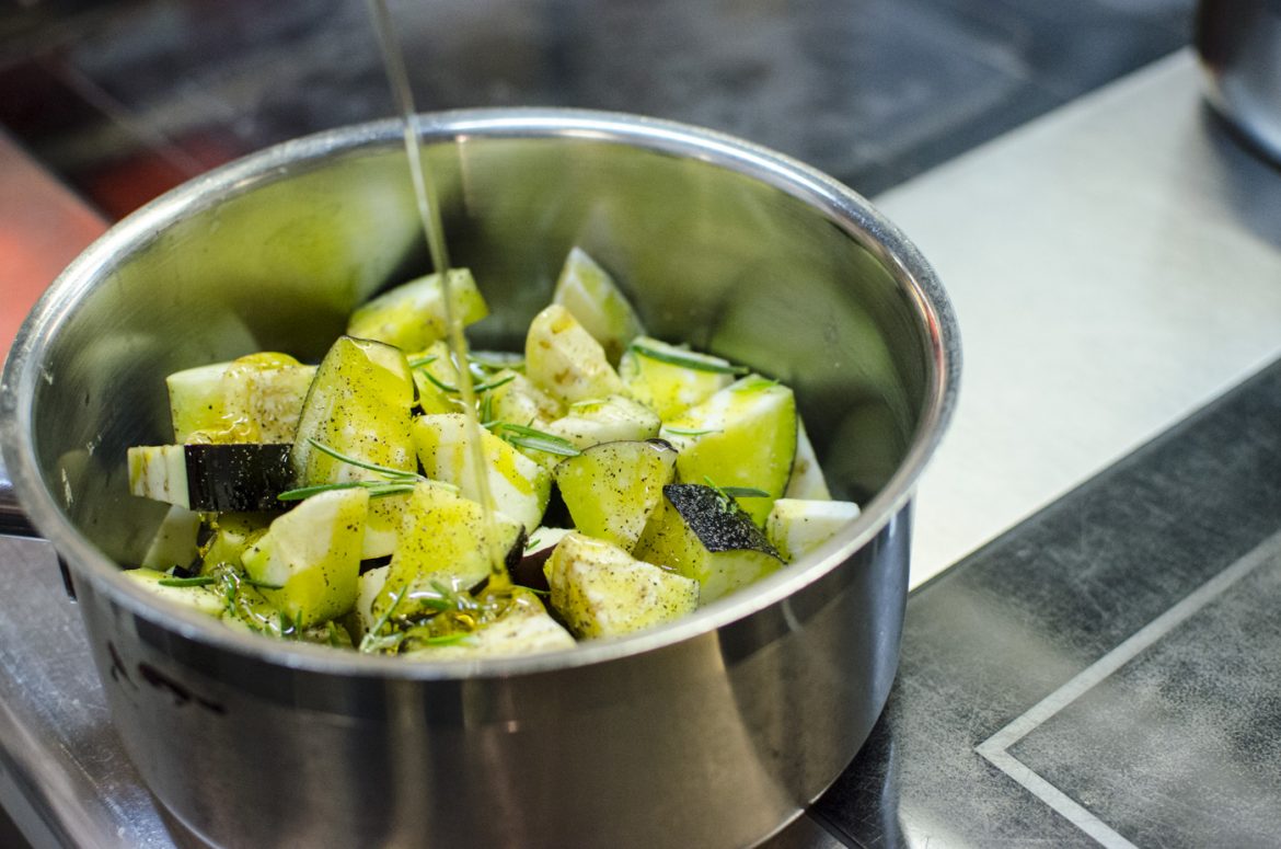 Auberginenragout mit Paprikamarmelade