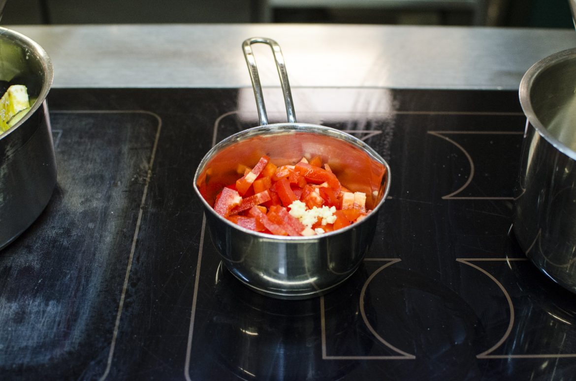 Auberginenragout mit Paprikamarmelade